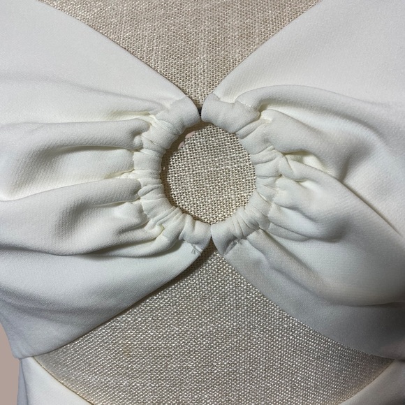 NWT Gianni Bini Cutout White Spaghetti Strap Dress - Picture 9 of 15